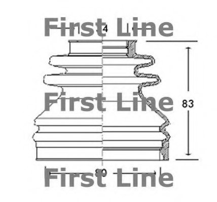 FIRST LINE FCB2683 Bellow, driveshaft